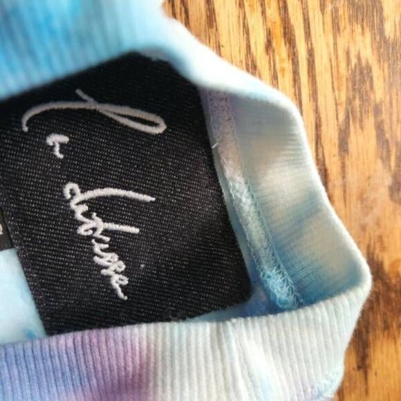 NWT La Detresse Sweatshirt Mania Obsessive Tie Dye Pullover Blue Size Small` - Picture 2 of 4